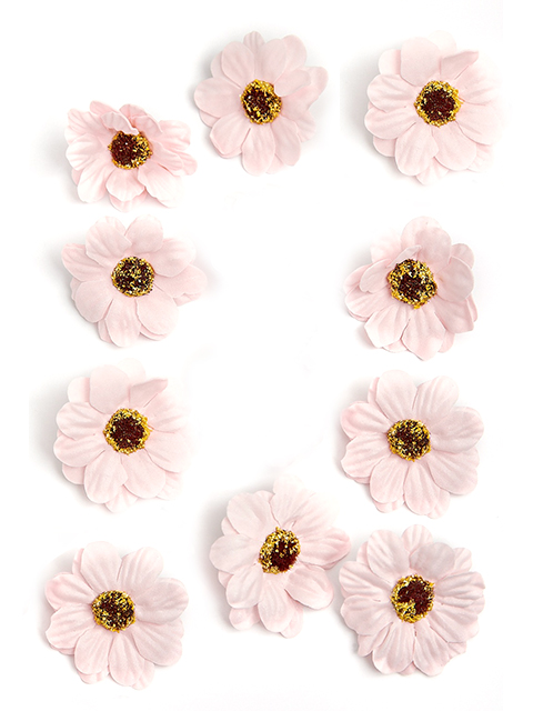 Головки цветов "Ромашка" 4,5см, нежно-розовый (цена за 1шт)