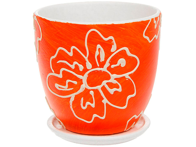 Горшок для цветов "Оранж" №4 d-18 Высокий овал, керамика
