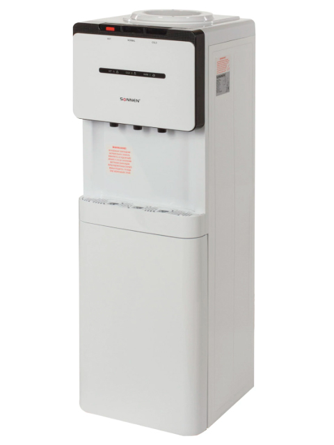 Кулер для воды SONNEN FSC-03F, напольный, нагрев/компрессорное охлаждение, холодильник, 3 крана, 453980