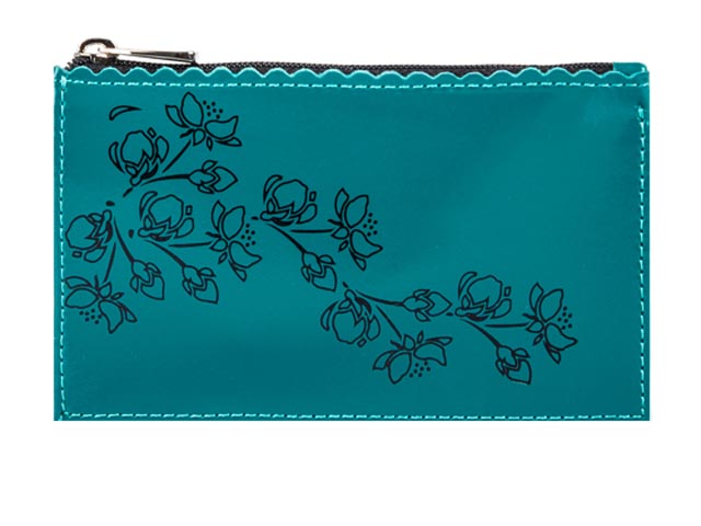 Ключница "Askent" нат. кожа, на молнии, бирюзовый