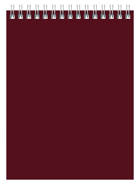 Блокнот А6 60 листов клетка БиДжи "Для Конференций (бордо)", обл. картон, на гребне