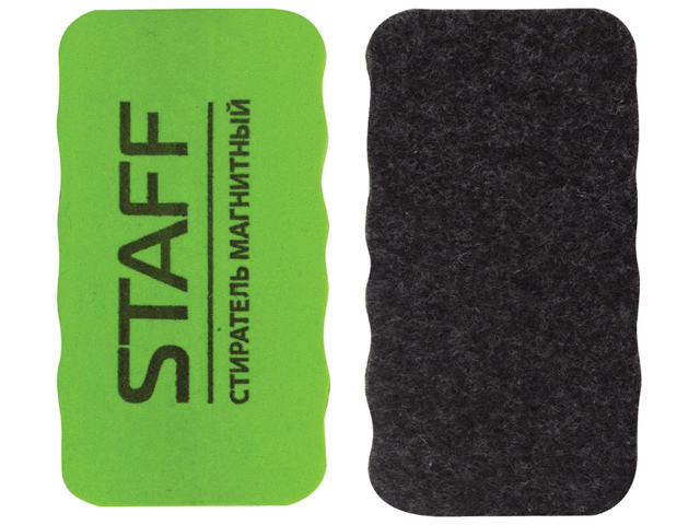 Стиратель магнитный для магнитно-маркерной доски, 107х57 мм, STAFF, упаковка с подвесом, 236750