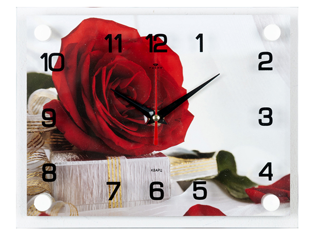 Часы настенные "Роза с подарком" 2026-1082 (10)