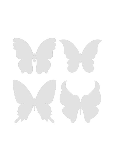 Термонаклейка световозвращающая (набор) Blicker "Бабочки" белые