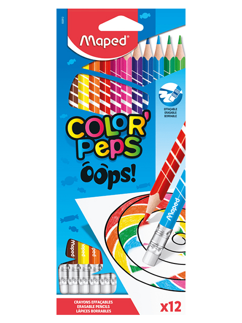 Карандаши цветные Maped "Color'Peps Cops" 12 цветов, пластиковые, карт. упак., европодвес