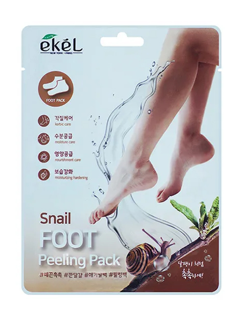 Маска-эксфолиант для ног Ekel "SNAIL FOOT PEELING PACK" с улиточным муцином, 40г