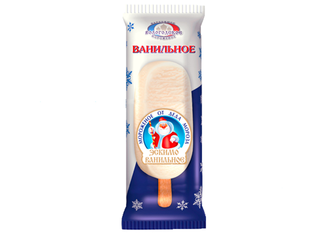Мороженое от Деда Мороза, эскимо, ванильное, 60г