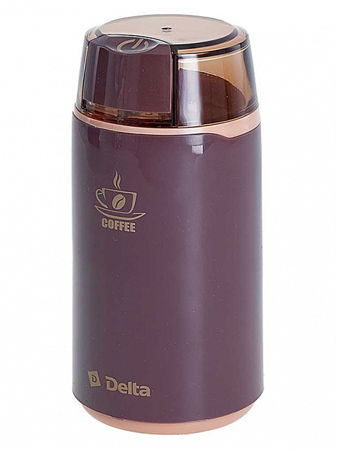 Кофемолка электрическая DELTA DL-087K коричневая 250Вт, 60г.