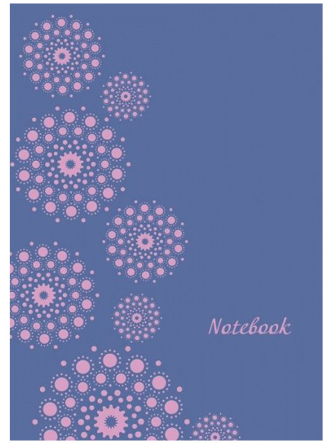 Записная книжка А6+, "Notebook. Розовый орнамент", интергр. переплет, полноцвет обл. под матовой пле