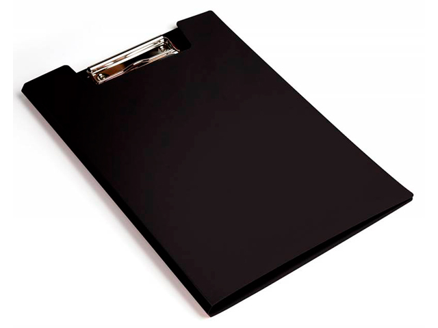 Папка-планшет с зажимом А4 "Бюрократ" 1,2 мм, черная