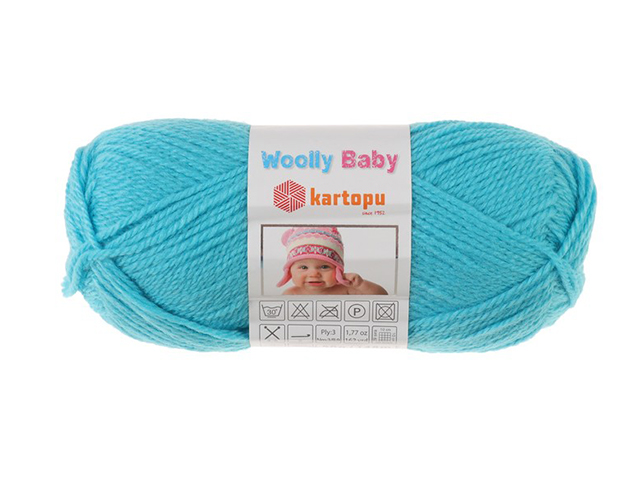 Пряжа Kartopu "Woolly Baby" 50г. 148м. (50% акрил, 30% шерсть, 20% полиамид) [К515]