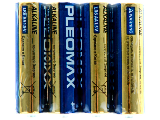 Батарейка щелочная (пальчиковая) SAMSUNG Pleomax LR6-4S (4 шт) блистер, кор. (6 уп)