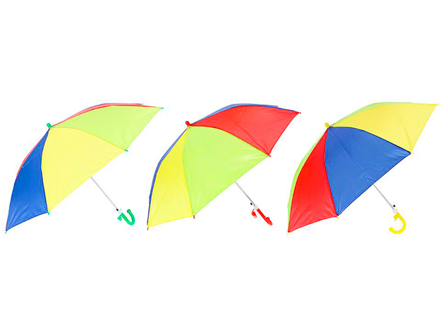 Зонт-трость детский, полиэстер, 43см, 8 спиц, 3 цвета, 10598-2