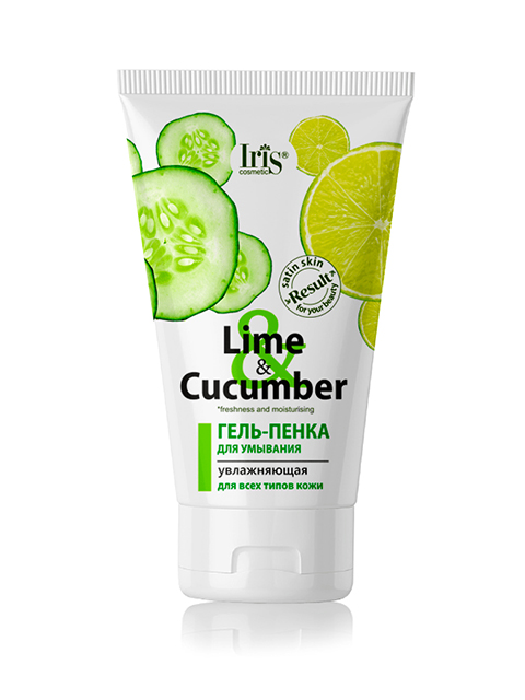 Гель-пенка для умывания Iris Cosmetic "Lime&Cucumber" 150мл
