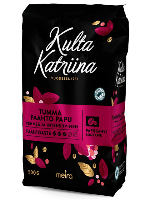 Кофе в зёрнах Kulta Katriina "Tumma Paahto Papu"  500г
