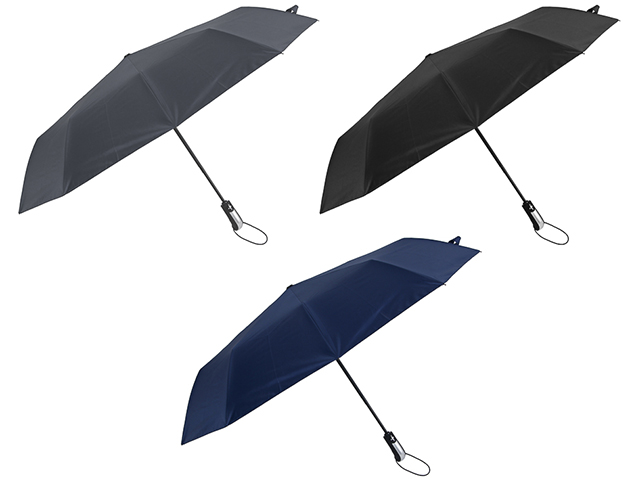 Зонт женский автомат, усиленный, металл, пластик, полиэстер, винил, d103см, 10 спиц, 3 цвета