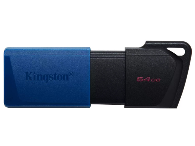 Флэш-диск Kingston 64GB DataTraveler Exodia M USB3.0 черный/синий
