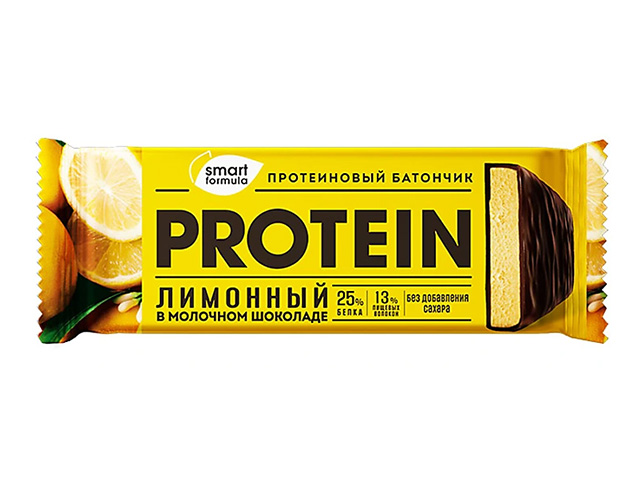 Батончик протеиновый "Smart Formula" лимонный, в молочном шоколаде, 40 г