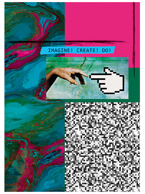 Бизнес-блокнот А4 80 листов БиДжи "Imagine Create Do" матовая ламинация
