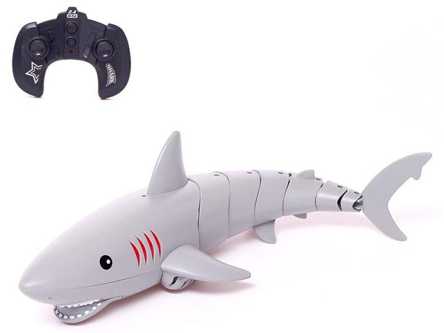 Игрушка "Белая акула" радиоуправляемая, плавает, работает от аккумулятора