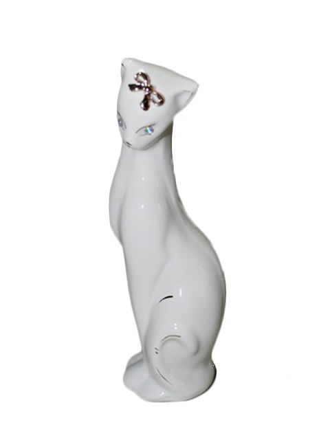 Копилка - кошка "Багира классическая малая" глазурь, стразы