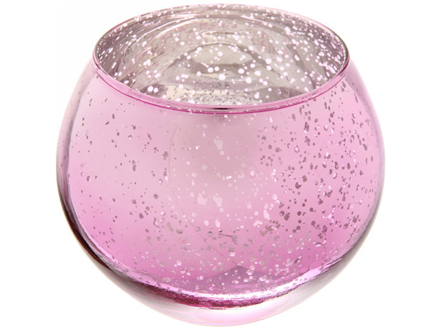 Подсвечник "Fairy" 10х8,5см стекло розовый