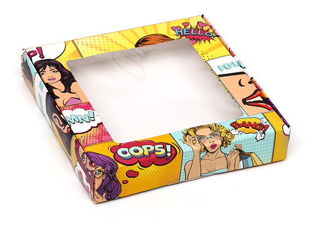 Коробка подарочная складная "Pop-art", 16х16х3 см