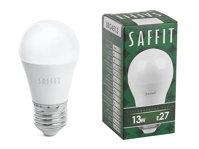 Лампа светодиодная "Saffit" LED 13Вт, Е27, 4000К, матовая