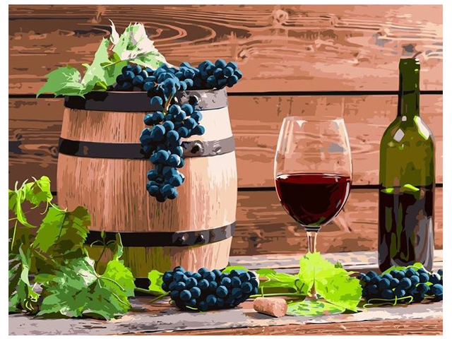 Картина по номерам Colibri "Вино и виноград" 40*50см