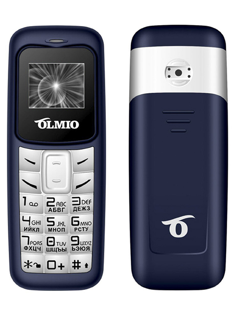 Мобильный мини-телефон OLMIO A02 (синий-белый)