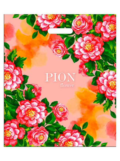Пакет "проруб" 40х47+6 Интерпак "Впечатление / Pion flower"