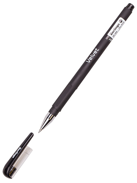 Ручка гелевая Berlingo "Velvet" 0,5 мм, прорезиненный корпус, черная