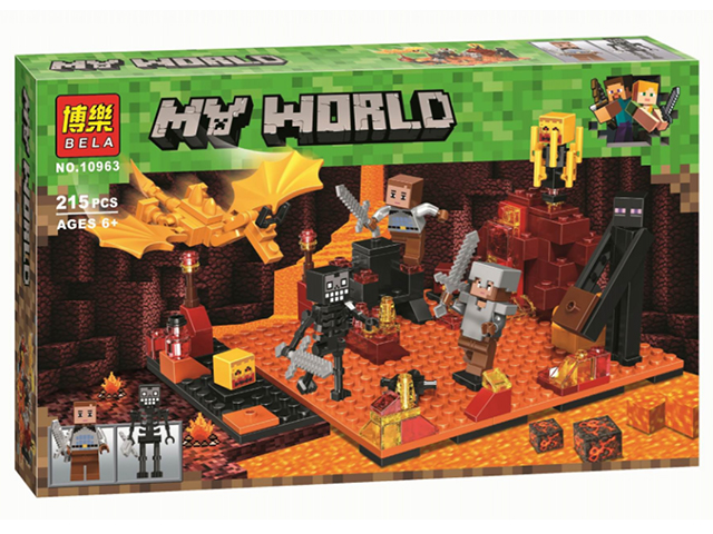 Конструктор "MY WORLD. Нападение в нижнем мире" 215 деталей в коробке