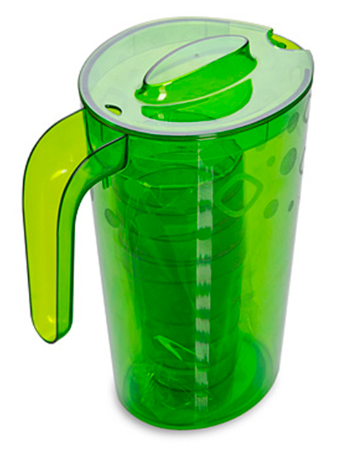 Кувшин "Люмици" 1,8л, 4 стакана 0,3л, зеленый прозрачный