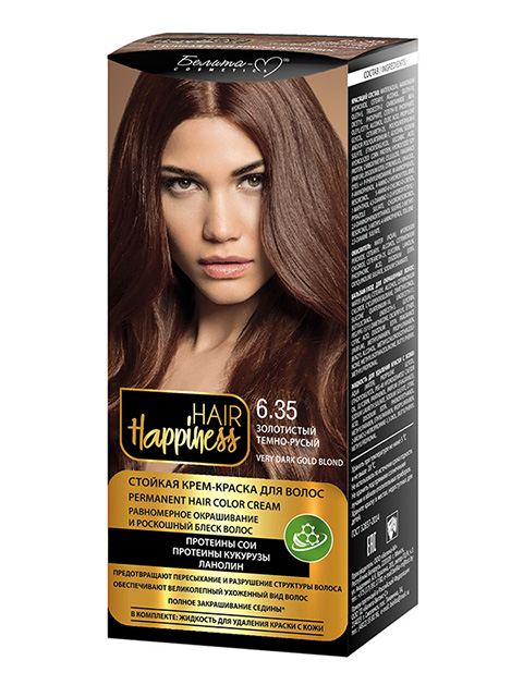 Крем-краска для волос HAIR Happiness 6.35 Золотистый темно-русый