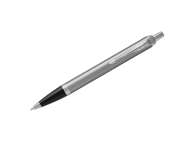 Ручка шариковая автоматическая PARKER "IM Essential Stainless Steel" 1,0мм, синяя, кор. сталь