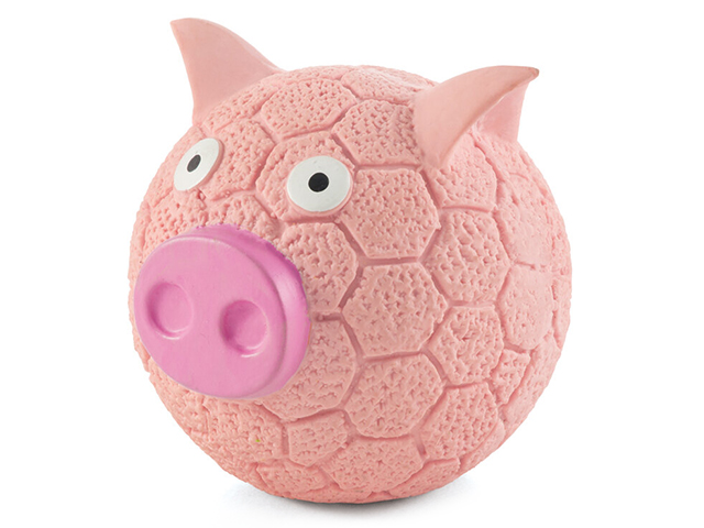 Игрушка для собак ""Свинка-мяч" 8,5см, латекс