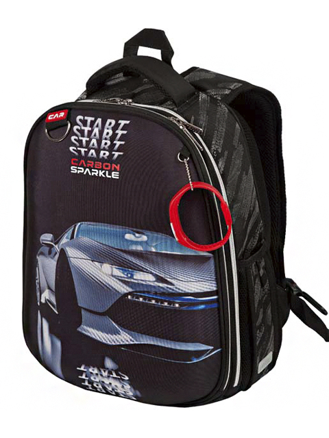 Рюкзак школьный deVENTE "Choice Lite. Carbon" 38x29x17 см, 1 отделение, 2 кармана, жесткая, Эргономичная спинка