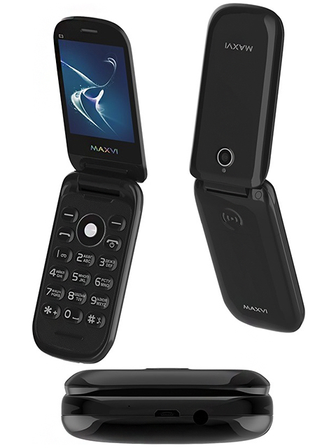 Мобильный телефон раскладушка Maxvi Е3 Black