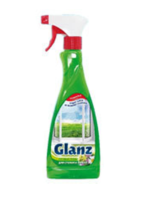 Средство для мытья стекол GLANZ 500мл Луговые травы, курок 