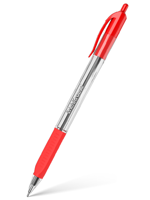 Ручка шариковая автоматическая Erich Krause "Ultra Glide Techonogy U-29" 0,6 мм, красная