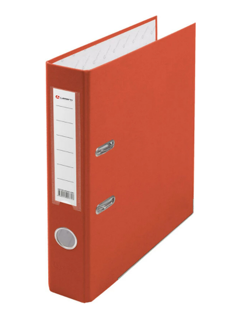 Регистратор А4 Lamark 50 мм полипропиленовый, с металлической окантовкой, карман, оранжевый