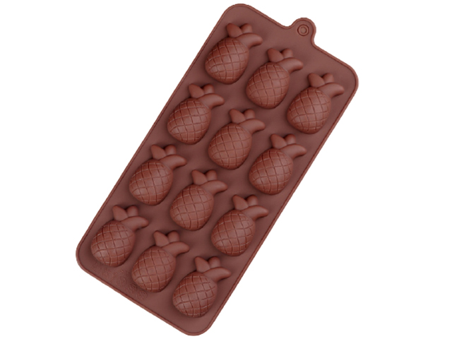 Форма для льда и шоколада "Ананас" 12 ячеек, 22,5х10,5х1,5см, цвет микс