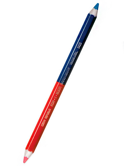 Карандаш двухцветный "KOH-I-NOOR" синий-красный утолщенный
