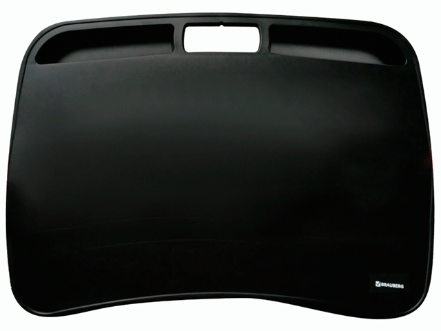 Подставка-столик с мягкими подушками, для ноутбука и творчества BRAUBERG, 480х335 мм, черный, 512668