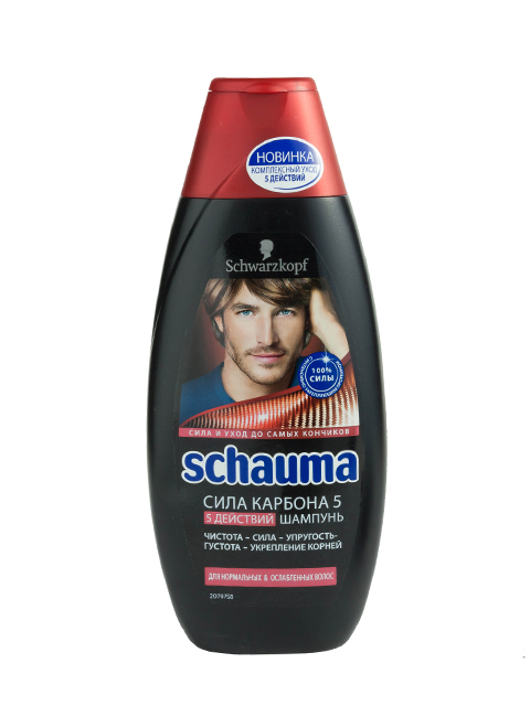 Шампунь Schauma Men "Сила карбона" для нормальных и ослабленных волос 380мл.
