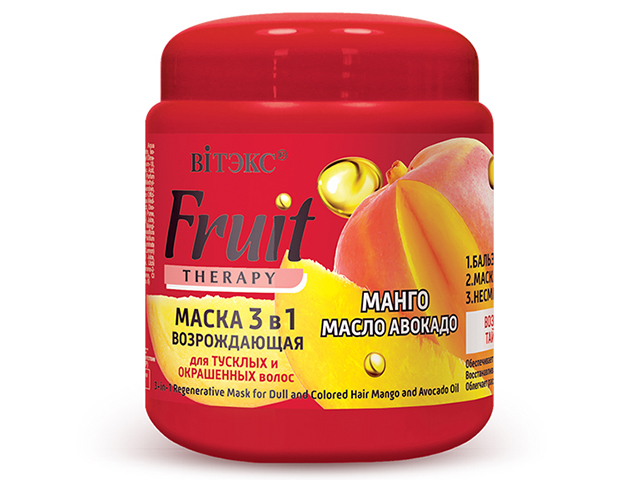 Маска Bielita "Fruit Therapi" возрождающая для волос 3в1 манго и масло авокадо 450 мл