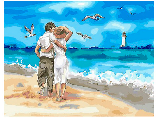 Картина по номерам PaintBoy "Романтика у моря" 40*50см
