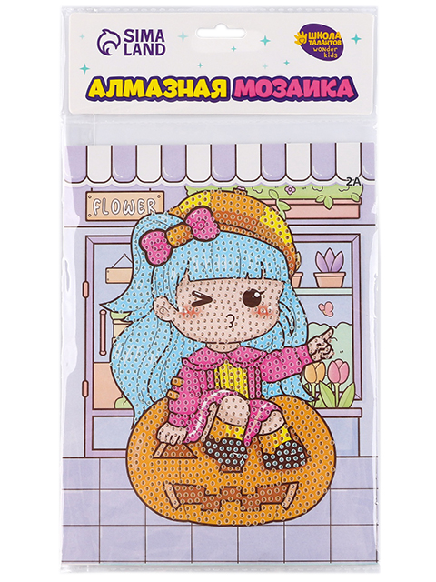 Алмазная вышивка "Момоэ" частичное заполнение 13,7х18,3см