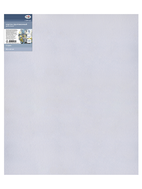 Картон грунтованный для живописи Гамма "Студия", 50х60, белый, акриловый грунт